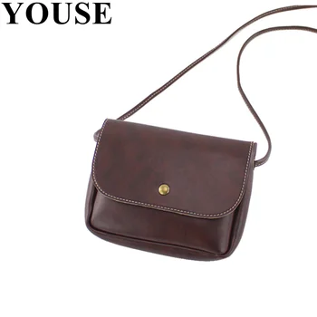 

YOUSE Brand Version Simple Retro Small Square Bags Leisure Original Sufeng Mini Bag Versatile Fashion Soft Leather Shoulder Bag