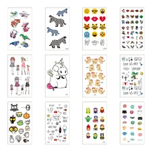 12Pcs/Set,Water Transferable Waterproof Temporary Fake Tattoo Stickers,Cute Cartoon for Kids,Child,Boy,Girl,Body Art,Makup,Anime