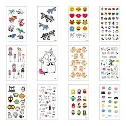 12Pcs/Set,Water Transferable Waterproof Temporary Fake Tattoo Stickers,Cute Cartoon for Kids,Child,Boy,Girl,Body Art,Makup,Anime