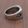 Punk Lucky Spade A Playing Card Ring 316L Stainless Steel Man's Fashion Letter A Rings Jewelry 2