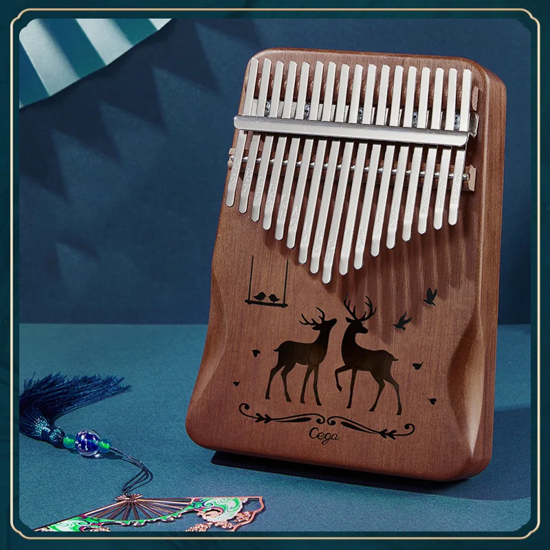 

17 Keys Kalimba Thumb Piano Made By Single Board High-Quality Wood Mahogany Body Musical Instrument
