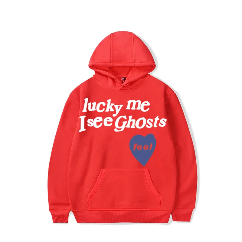Lucky Me I See Ghosts Pullovers Spring Autumn Unisex Hip Hop Hoodies 4