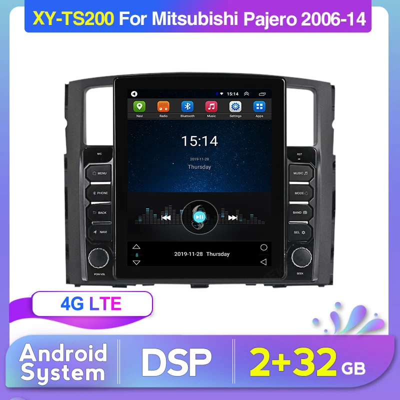 Автомагнитола для Mitsubishi Pajero V80 V90 2006 2007 2008 2014 мультимедийный видеоплеер Android