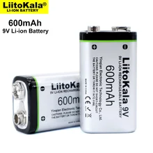  LiitoKala 600mAh 9V li-ion Battery 6F22 9V Rechargeable Battery For Microphone Multimeter RC Toys Temperature gun 
