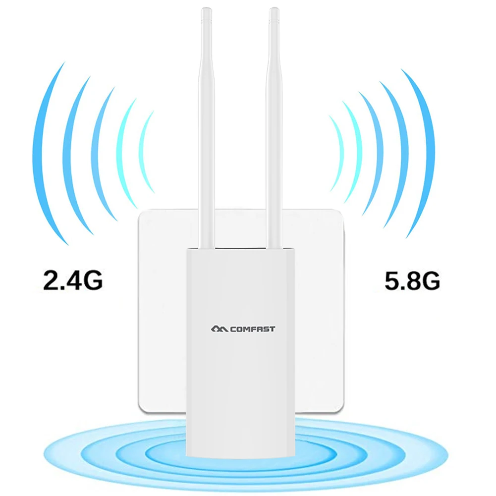 Открытый 2,4G/5,8G wifi повторитель сигнала усилитель двухдиапазонный AP 1200 Мбит/с расширитель мост маршрутизатор wifi Беспроводная точка доступа