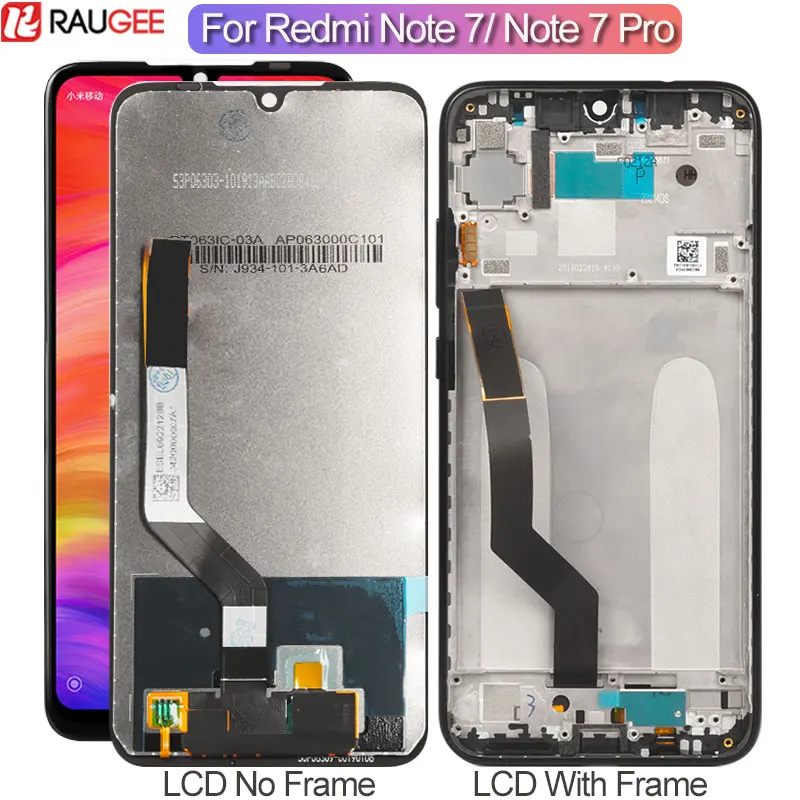 

For Xiaomi Redmi Note 7 LCD Display Touch Screen Replacement with Frame Digitizer Glass Panel Screen For Xiaomi Redmi Note 7 Pro