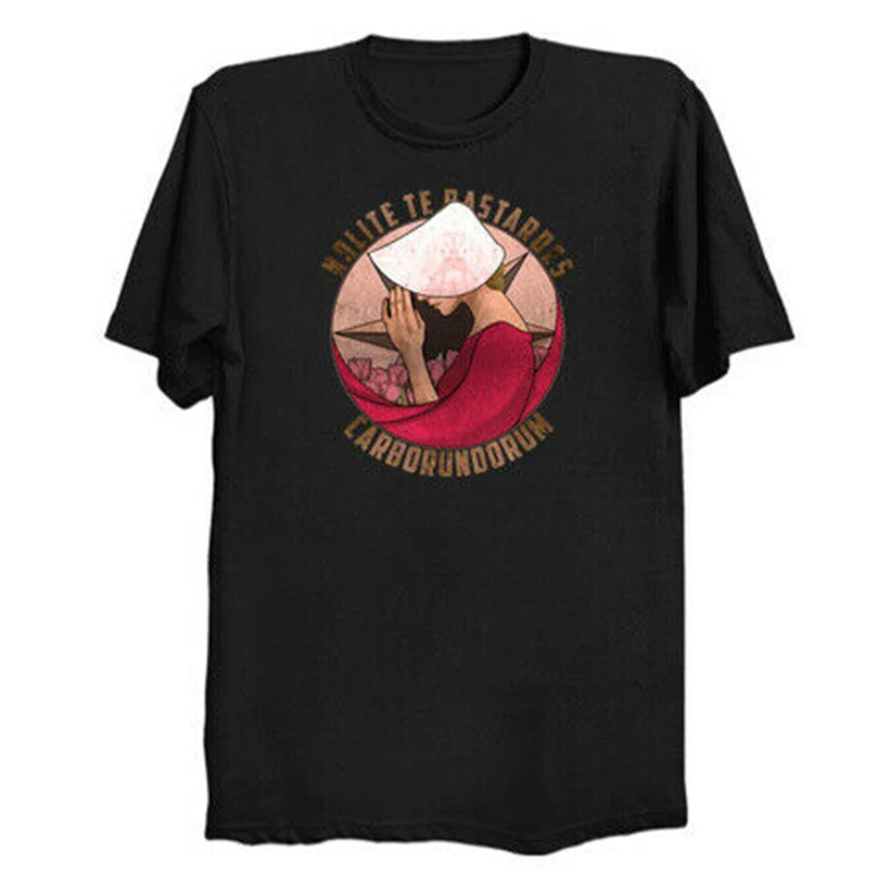 Черная футболка с надписью Nolite Te Bastardes Carborundorum The Handmaid'S Tale S-6Xl хлопковая