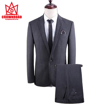 

Crownroad inspirational brand 2020 new spring and autumn high grade business casual men's suit suit fashion Plaid slim suit coat