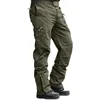 Men's Cargo Pants Outdoors Style Tactical Pants Male Camo Jogger Plus Size Cotton Many Pocket Men Camouflage Black Trousers 3