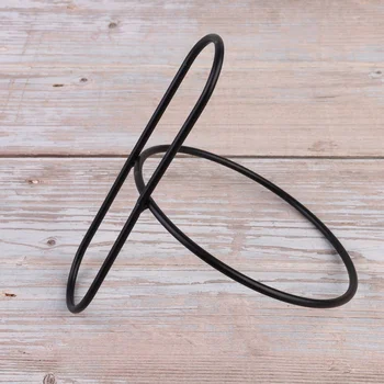 

3Pcs 14x11cm Hanging Railing Flowerpot Rack Iron Art Potted Plants Round Rack Wall-Mounted Planter Support Holder Stand (Black 2