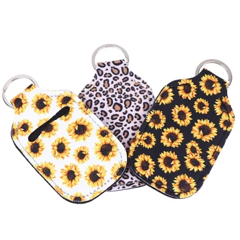 

3pcs 30ml Neoprene Storage Case Portable Keychain Carriers with Key Ring