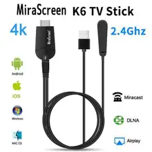 Mira экран 2,4G 4K беспроводной HDMI WiFi Дисплей получить Wifi ключ 1080P HD ТВ-карта Miracast Airplay зеркальный экран медиа-поток