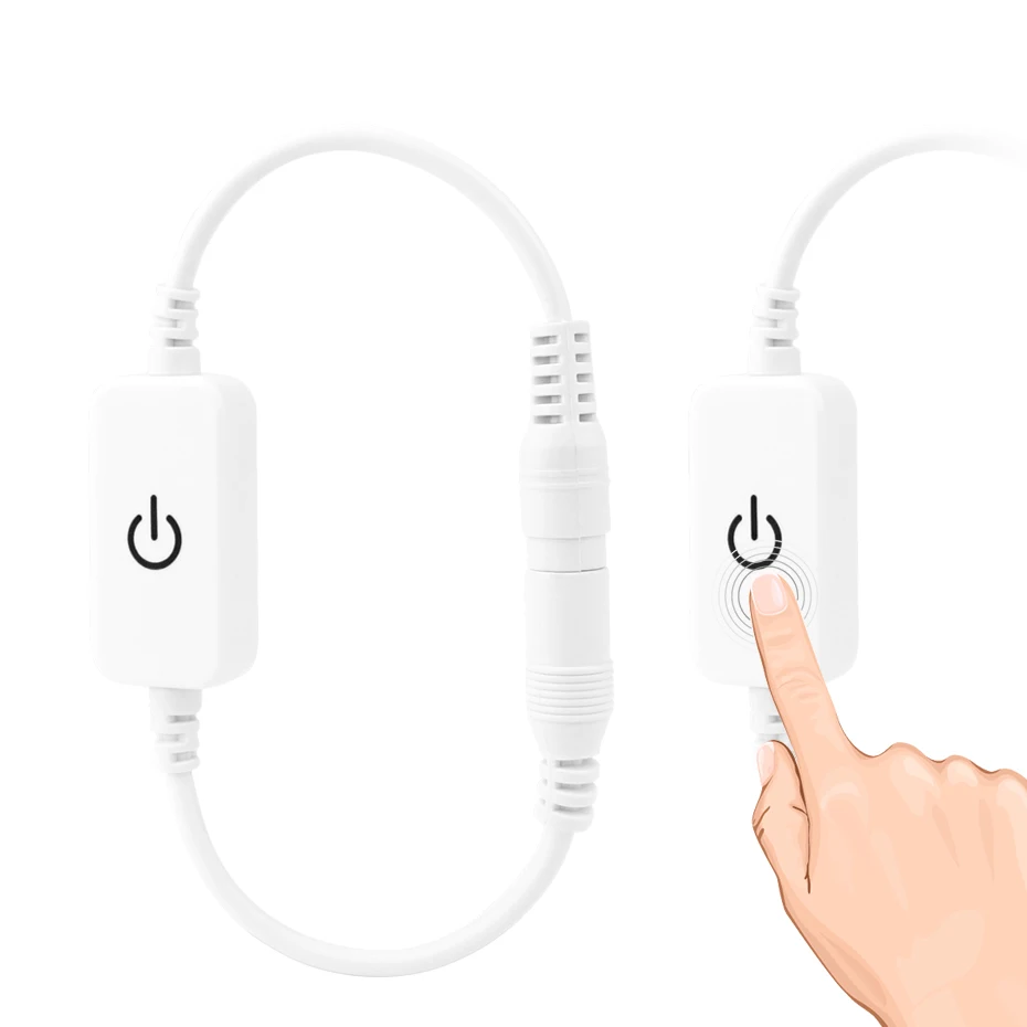 

LED Strip Touch Dimmer Switch Brightness Control DC 12V-24V Single Color LED Strip Brightness Adjustment Dimmer Touch Switch