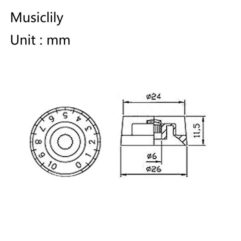 Musiclily Pro Imperial Inch размер контроль скорости ручки для США сделано Les Paul Стиль электрогитары, крем(набор из 4
