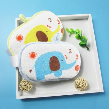 

Cute Newborn Baby Shower Bath Sponge Rub Infant Toddle Kids Bath Brushes Cotton Rubbing Body Wash Towel dorpshiping