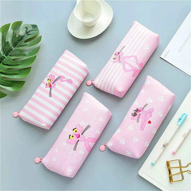 

Pink Cheetah Desktop Pen Holder Office School Storage Pen Pencil Pot Holder Container Desk Organizer Gift