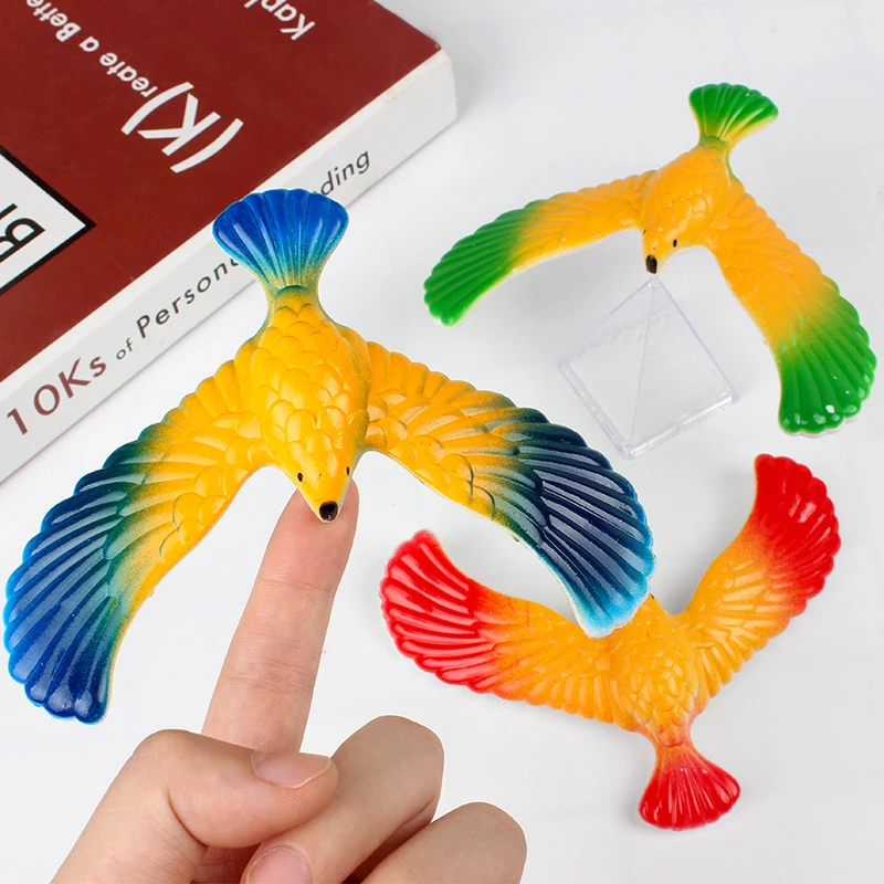 

Random Color Children Novelty Balance Eagle Bird Funny Learning Magic Box Balance Bird Educational Montessori Toys Kid Gift