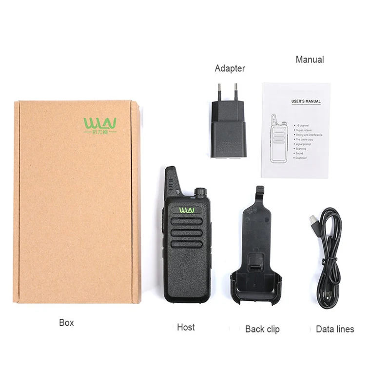 3 шт. WLN KD-C1Mini портативная рация UHF 400-470 МГц 5 Вт 1500 мАч с 16 каналами тонкий любительский портативный приемопередатчик