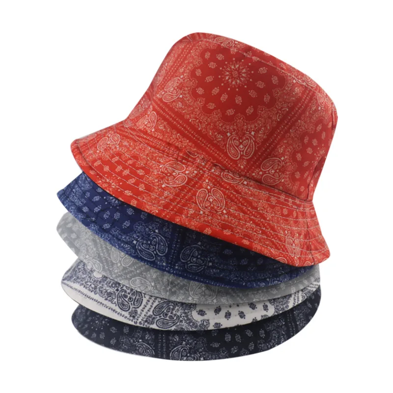 red paisley bucket hat