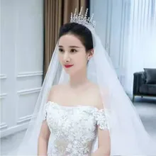 Стиль барокко Золотая невеста головной убор Корона Принцесса Корона свадебное платье аксессуары