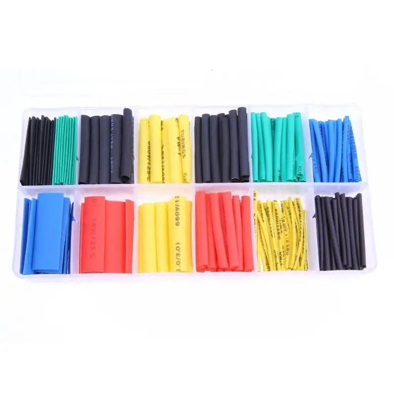 280pcs 150-530 шт термоусадочные трубки изоляционные, термоусадочные трубки ассортимент электронный Полиолефиновый провод кабель рукав комплект термоусадочная трубка - Цвет: 280pcs