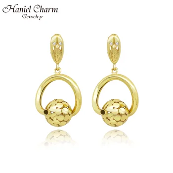 

Haniel Charm Jewelry New Arrival Fashion Classic Geomertic Ball Shape Gold Silver Color Plated Dangle Earrings