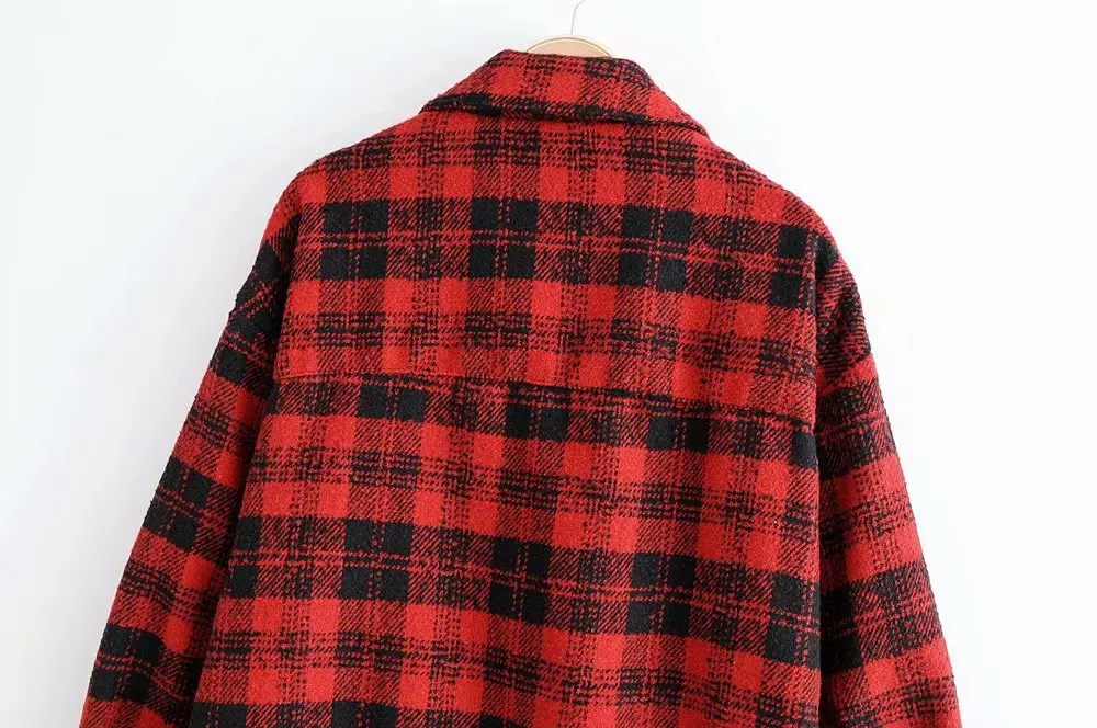 New arrival Ms XE75 European and American wind new plaid tassel soft coat