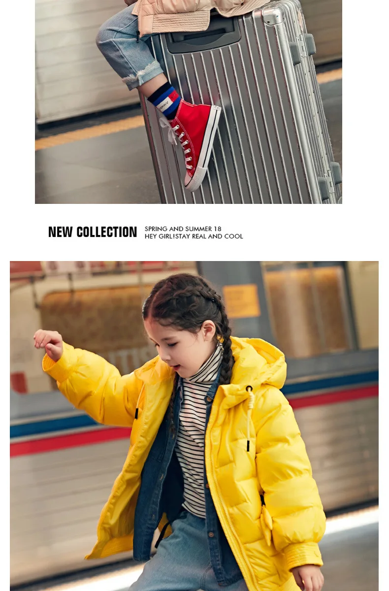 Girls' down jacket new Korean winter children's middle and big children's clothing baby's thickened coat