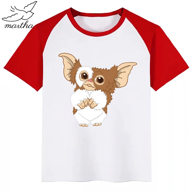 Gremlins/футболка для маленьких мальчиков и девочек; детский топ для мальчиков; детская футболка с принтом «Gremlins»; Забавные футболки; летние топы с короткими рукавами - Цвет: RedB