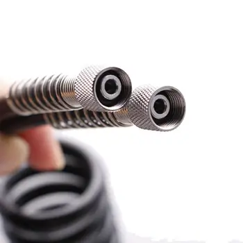 

3M 4 x 6mm Flexible PU Recoil Hose Spring Tube Black For Compressor Air Tool New R9UC