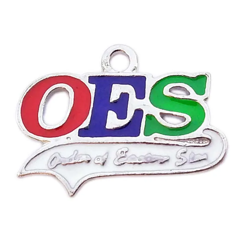 OES 10 шт DIY греческое братство AKA сердце Кристалл Шарм организации подвеска с ярлыком Шарм - Окраска металла: OES