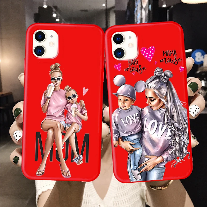Платье для маленьких девочек I Love Mama мышь Супер мам и дочек чехол телефона iphone 12 11