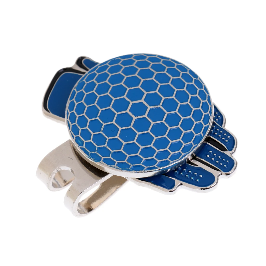 Funny Glove Design Golf Hat Clip with Magnetic Ball Marker Golfer Gift