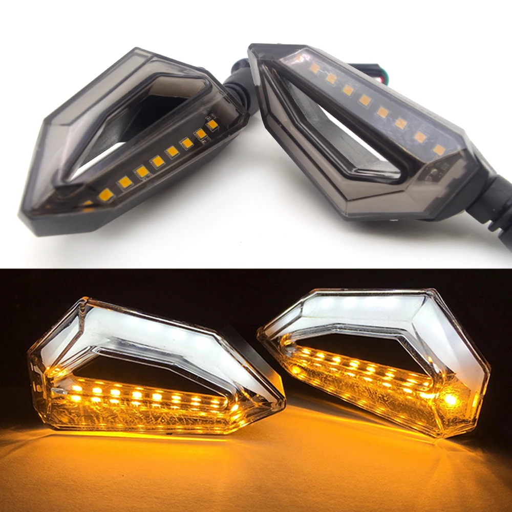 Universal Motorcycle Turn Signal Lights Lamp Amber LED intermitentes moto FOR yamaha vmax 1200 honda x4 transalp yamaha r1 2004