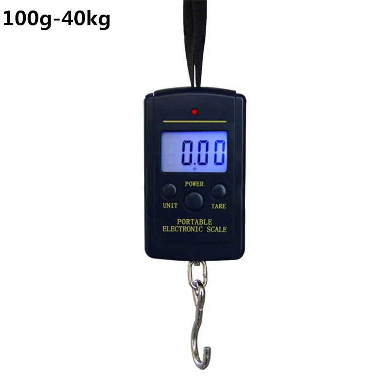 

Urijk 100g/40kg LCD Digital Hanging Scale Mini Luggage Hook Scale Portable Electronic Precision Scale Weight Balance Backlight