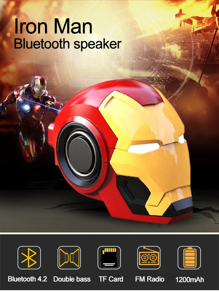 

Wireless Bluetooth Speaker LED Portable Outdoor Bass Column Sound Box with Mic Support TF FM USB