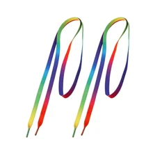 AUAU-2 шт цветные нейлоновые спортивные кроссовки на плоской толстой подошве, шнурки длиной 45,3 дюйма