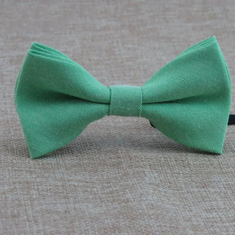 Детский классический хлопковый галстук-бабочка для мальчиков и девочек, шикарный праздничный галстук-бабочка ярких цветов, детские галстуки-бабочки - Цвет: Зеленый