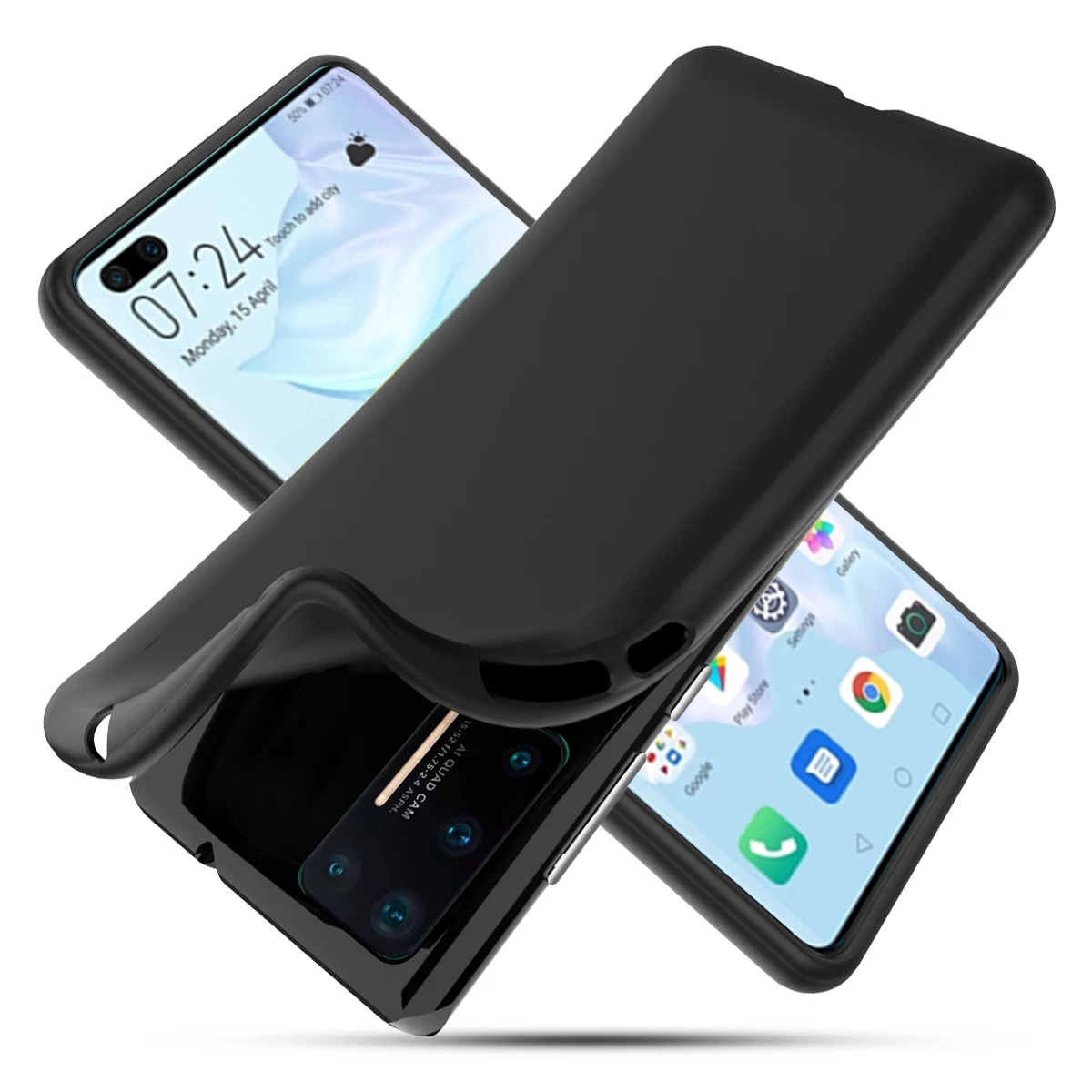 For Huawei P40 Pro Case Slim Silicon Soft Matte TPU Bumper 360 Degree Protection Shockproof Cover Armor | Мобильные телефоны и