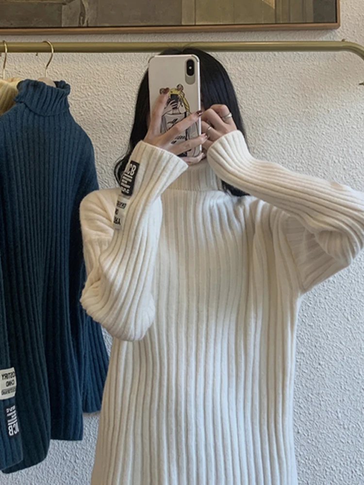 

Autumn and Winter Wearing A Turtleneck Sweater Women 2020 New Korean Version of Loose Slouch Knit Shirt