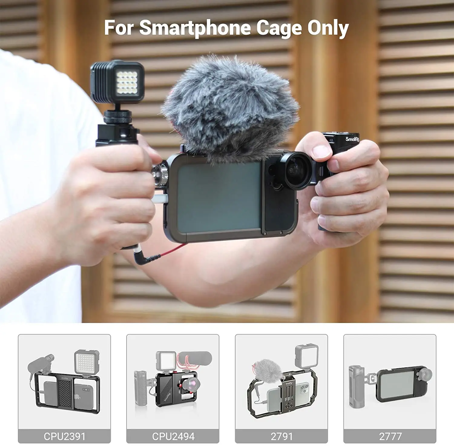 Gaiola Universal para Celular Smallrig Punho Lateral Leve Iphone 14 Pro 14 Pro Max Iphone 15 Gaiola 2772 - Image 4