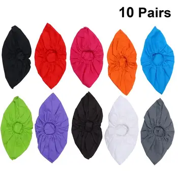 

10 Pairs Washable Shoes Cover Dustproof Shoes Protector Thick Cleaning Shoe Cover Overshoes Carpet Protector for Indoor Outdoor