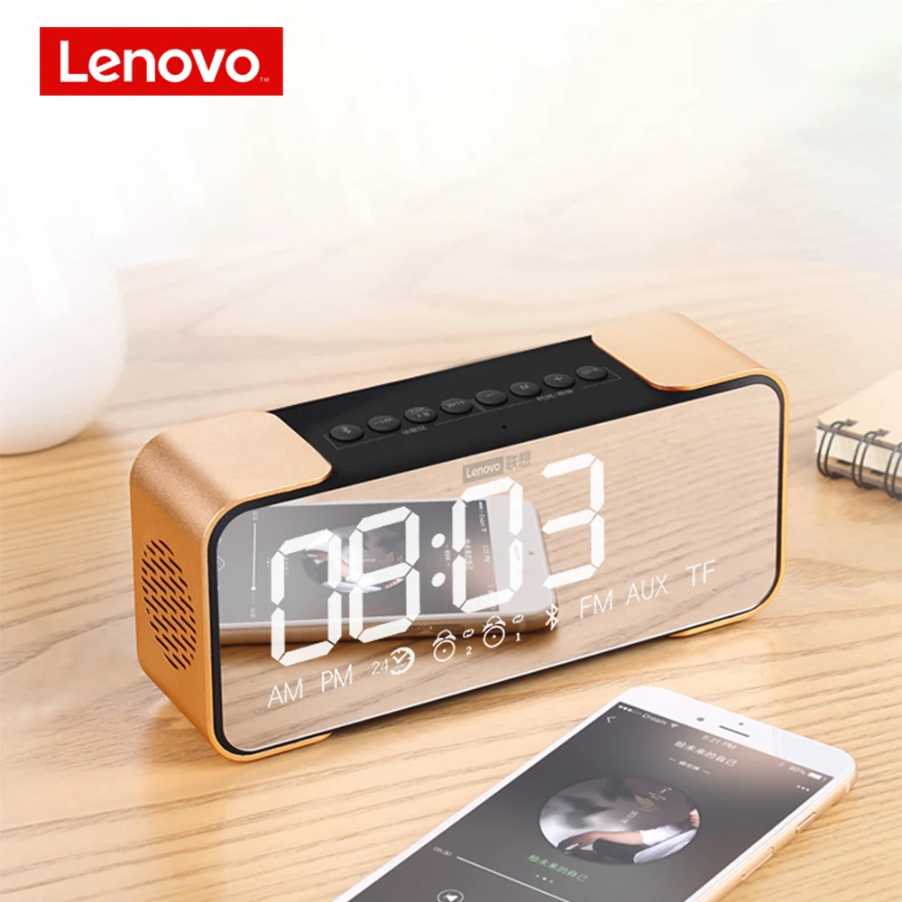 Lenovo L022 Bluetooth speakers portable wireless speakers Subwoofer speakers bluetooth 5.0 LED Alarm clock TF card AUX speakers Lenovo L022 Bluetooth speakers portable wireless speakers Subwoofer speakers bluetooth 5.0 LED Alarm clock TF card AUX speakers