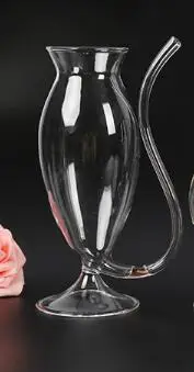 Red Wine Glass Vodka Shot Cup New Arrival Whiskey Glassware Drinking Tube Mug Sucking For Barware - Цвет: 340ml