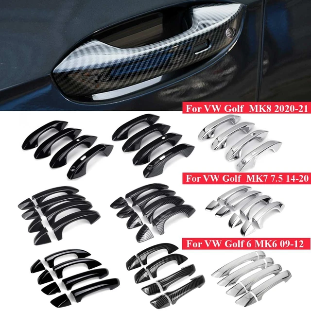 Couvercle de poignée de porte intelligent noir brillant, autocollants de  garniture, accessoires de protection de voiture, Volkswagen VW Golf 7 Mk7  2013 ~ 2019, 2014 2015 - AliExpress