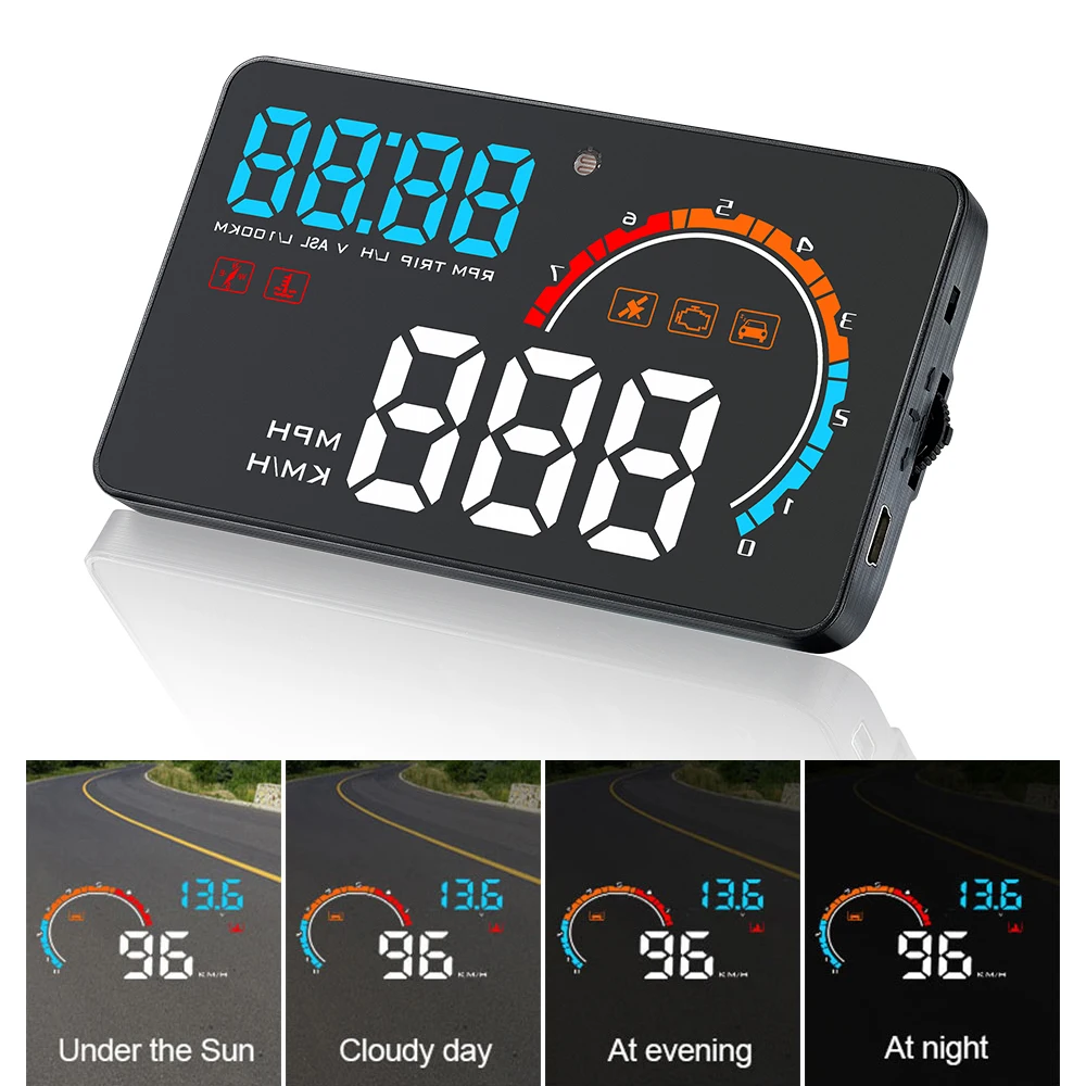 Универсальный D2500 OBD gps автомобильный HUD Дисплей проектор телефон навигация