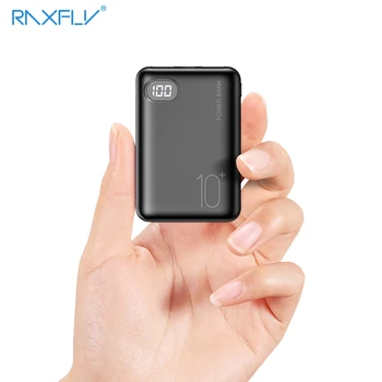

RAXFLY LED Display Mini 10000mAh Power Bank Dual USB Portable Charger For iPhone 11 Pro MAX 7 XR Powerbank For Xiaomi Poverbank