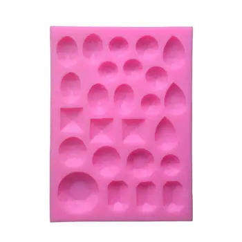 

Silicone Gem Shape Candy Mold Assorted Cabochon Gemstone Resin Epoxy Jewelry DIY T4MD