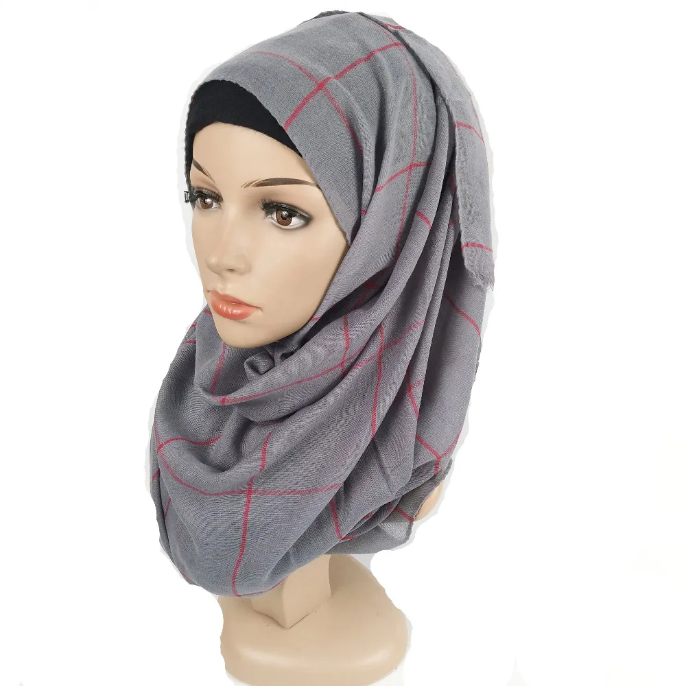 N8 10 шт. высокое качество в полоску вискоза длинный платок шарф Макси морщинка хиджаб можно выбрать цвета