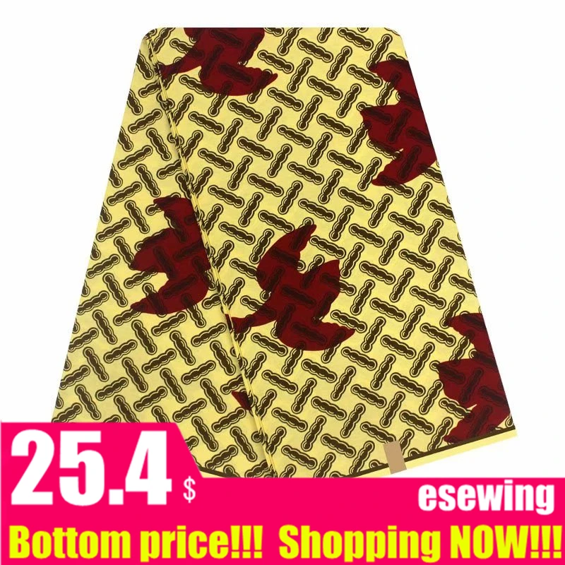 Настоящий воск гарантировано натуральный воск высокого качества pagne горячий воск 6 ярдов африканская Анкара швейная ткань